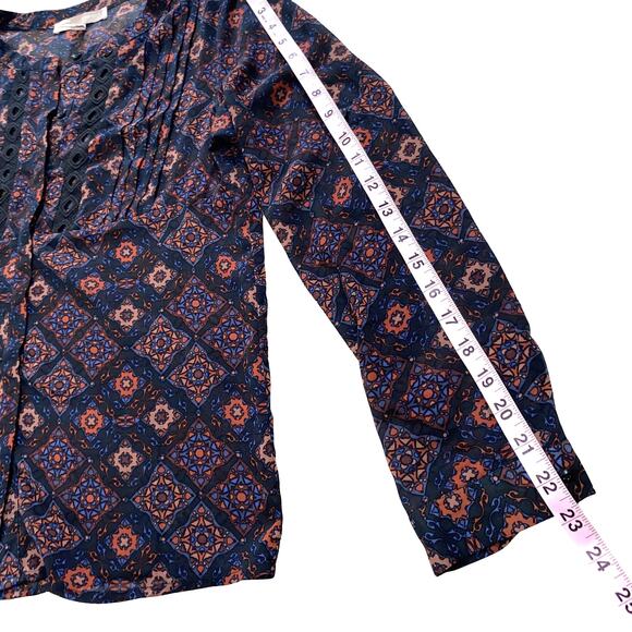 Forever 21 Contemporary Boho Print Purple Blouse Size S - Picture 7 of 7